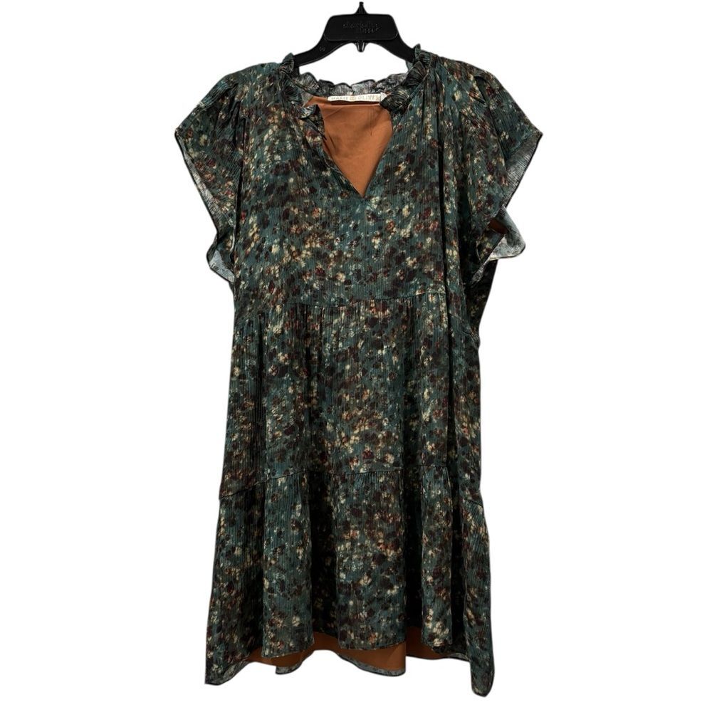 Marie Oliver Frida Dress in Sapphire Reef Print Size L Silk Blend